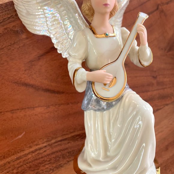 NEW o/b LENOX Nativity Angel' Serenade Figurine Fine China Gold trim - Picture 2 of 11